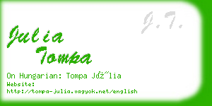 julia tompa business card